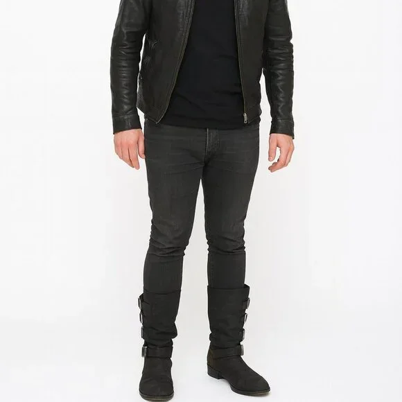 Men's Giuseppe Zanotti Nubuck Mid-Calf Moto Boots Size 41 - Picture 1 of 8